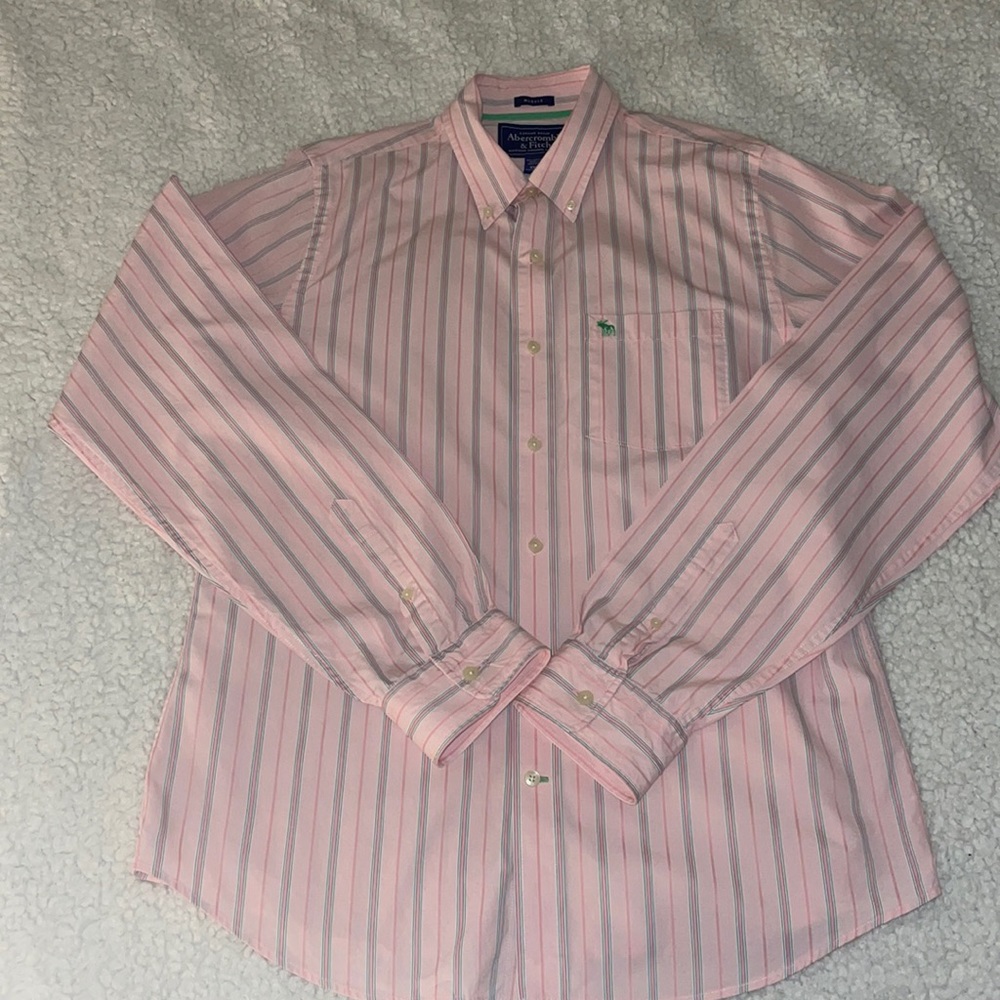 Striped A&F Button Down